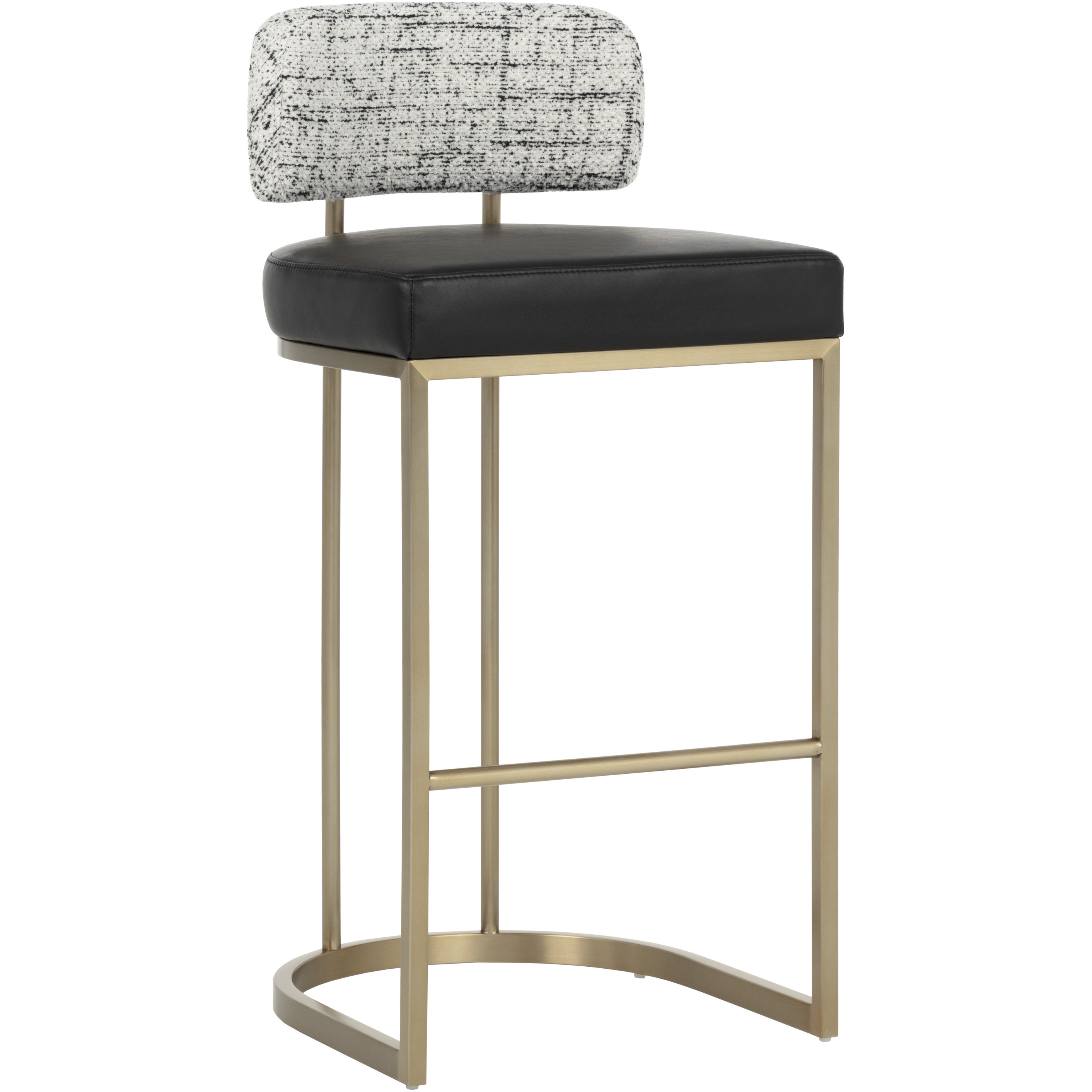 Larissa 37.75 inch Bravo Black / Halton Birch Barstool